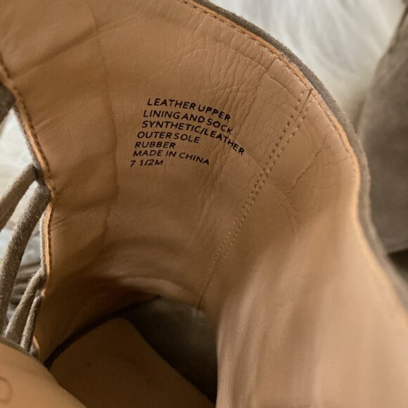 Banana Republic Hello Sole Mate open-toe suede leather booties size 7.5 - Picture 5 of 15